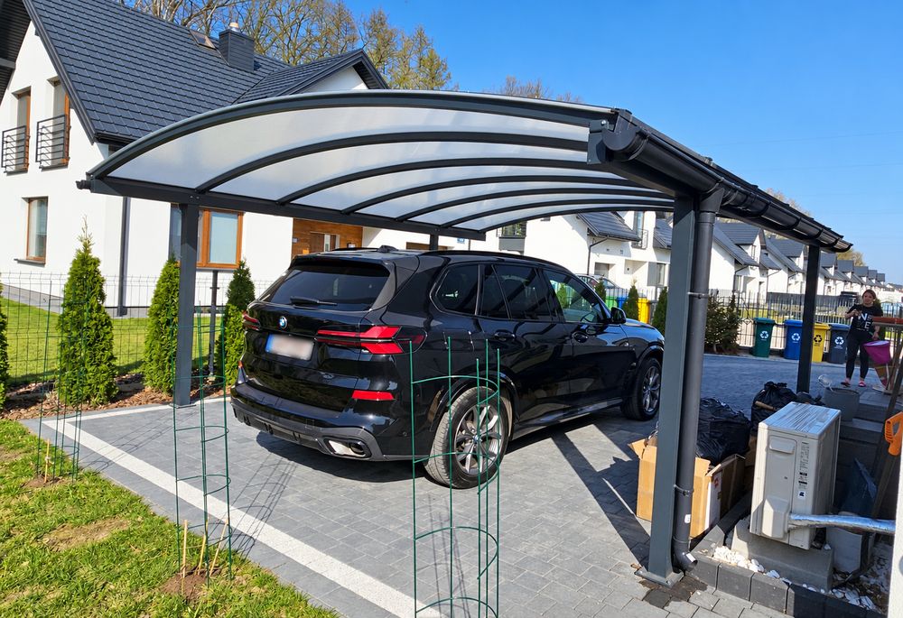 Carport aluminiowy 5,5x5,5 m na 2 auta - Bydgoszcz