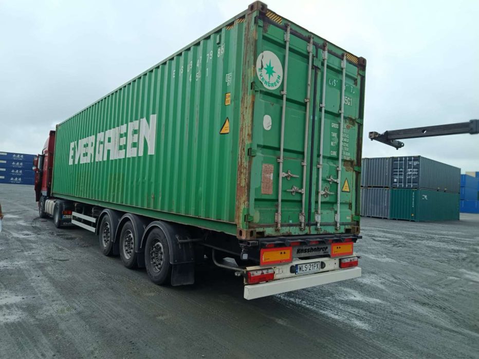 Kontener Morski 40HC zielony 12 m  z dostawa Garaz schowek wiata