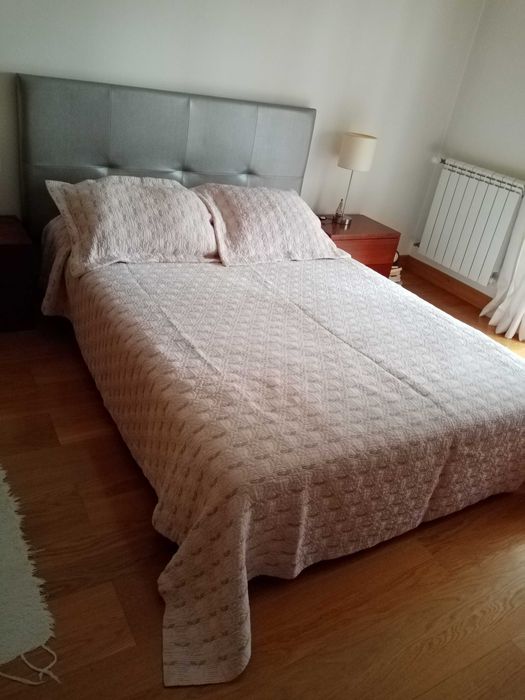 Colcha de algodao para cama de casal com almofadas