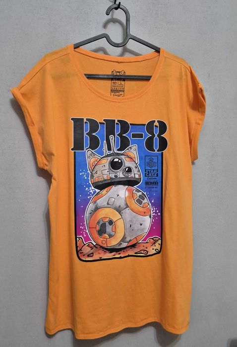 T-shirt - Gwiezdne Wojny / kot BB-8 - damska L