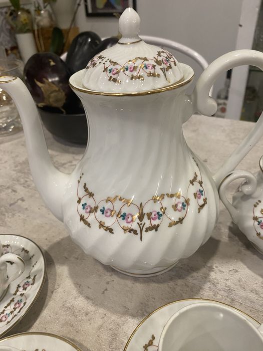 Serviço de café Vista Alegre Ema pintado à mão