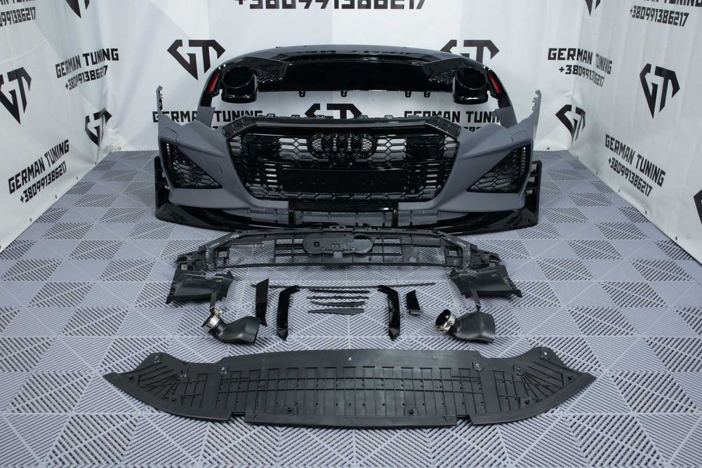 Комплект обвісу Audi A6 C8 стиль ABT обвес ауди а6 с8 бампер передний задний губа дифузор ауді