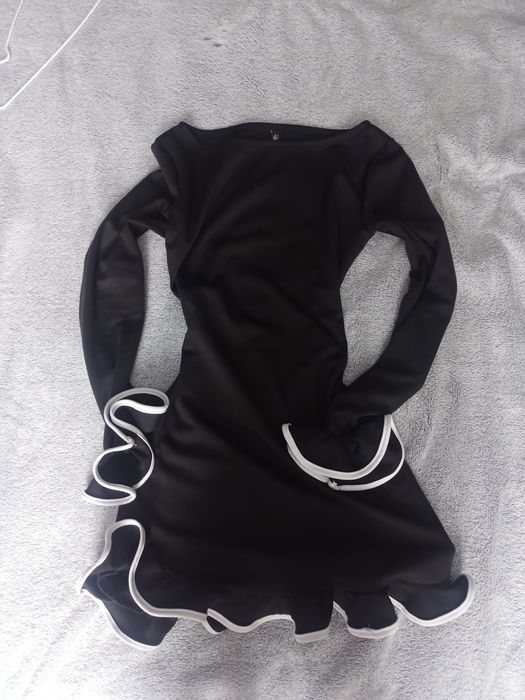 міні сукня з рюшами чорна