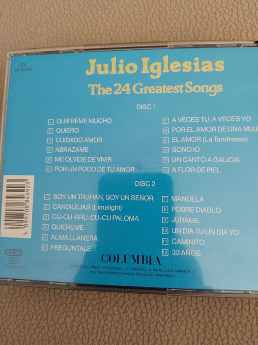 Caixa com 2 cds  do Júlio Inglesias