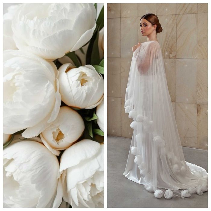 Весільні фати з 3д квітими