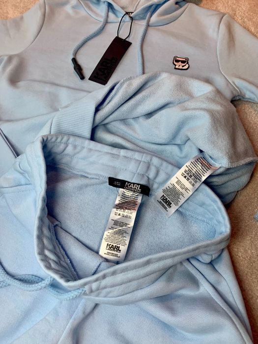 Dres Karl Lagerfeld niebieski. Nowy, damski. Bluza i spodnie L