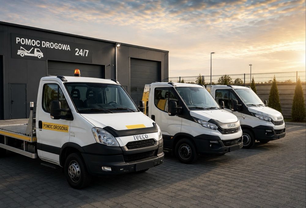 Wynajem Autolaweta Kat.B Laweta Wynajem Iveco Daily Rzeszów transport samochodu Wypozycze