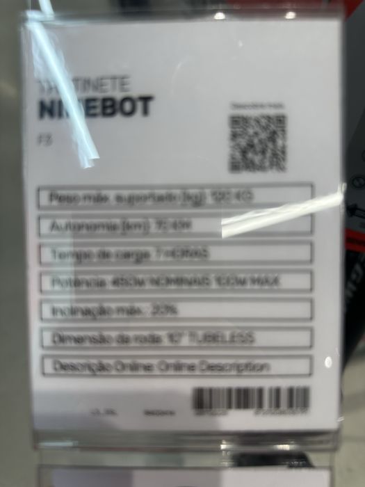 Trotinete Segway Scooter F3 E, 1.000W Nova Desbloqueada 35km/h