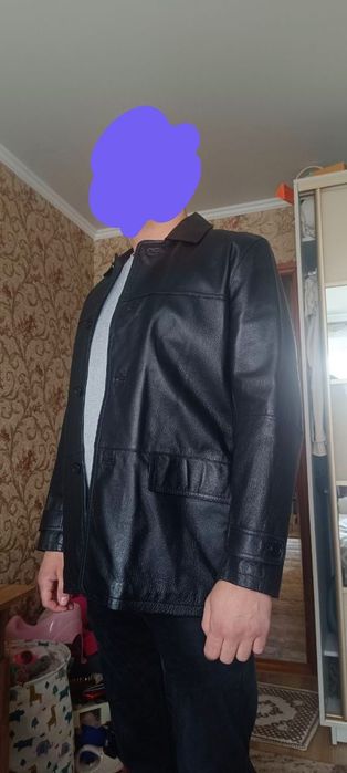 Шкіряна куртка піджак натуральна шкіра Кожаная куртка пиджак розмір M