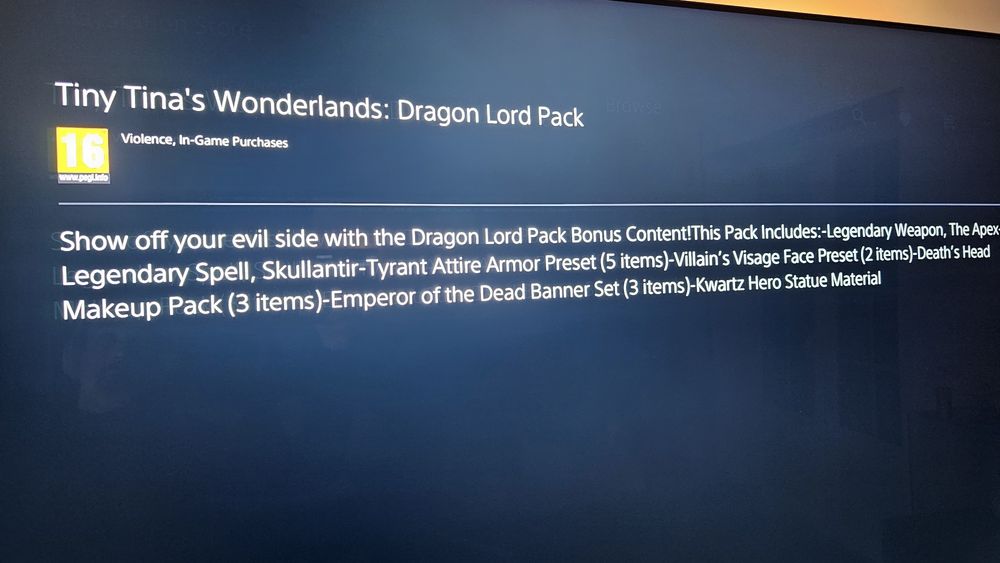 Tiny Tina's Wonderlands Borderlands Tiny Tinas PS5 PlayStation 5