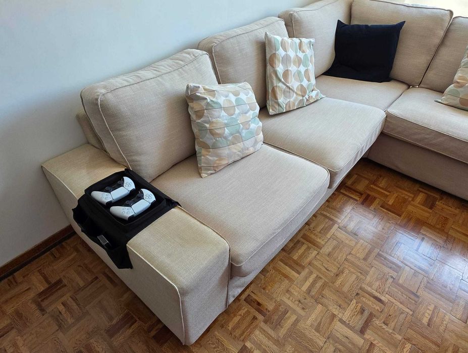 Sofá de canto KIVIK, 4 lugares, Tresund bege claro