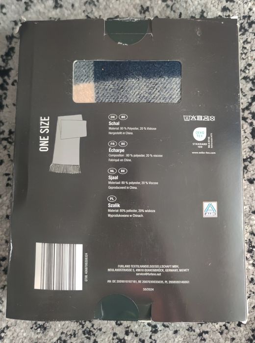 Унісекс шарф bruno bananie у велику клітинку.