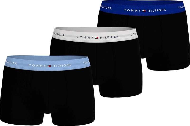 Tommy Hilfiger 3-Pack bokserki czarne bawełna wygodne r. M, L, XL