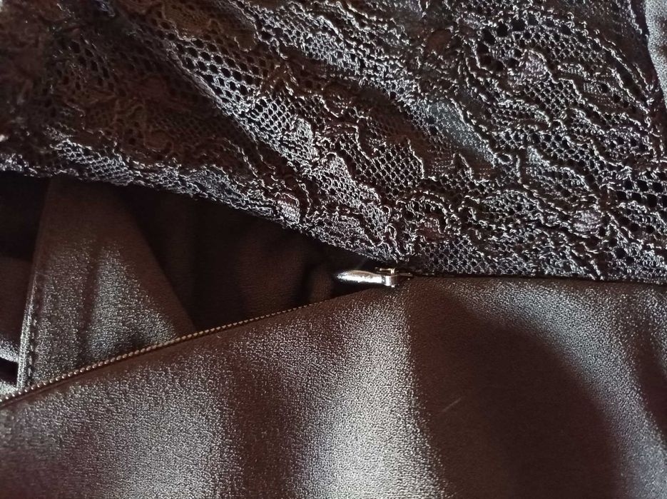 Kombinezon czarny z koronką Zara Basic rozm L*