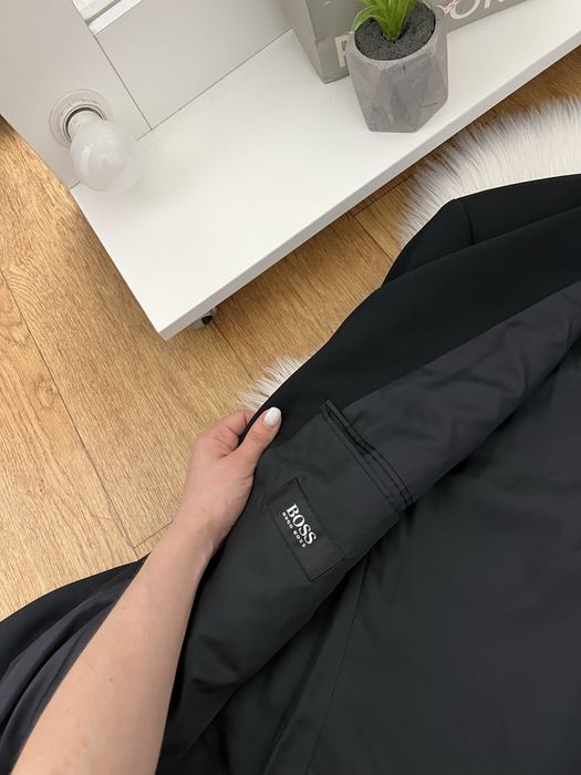 Чорний оверсайз піджак пиджак жакет блайзер вовна шерсть вовняний