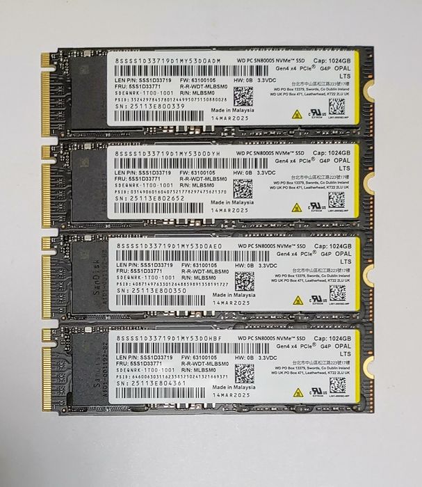SSD WD SN8000S 1Tb (7300/6800 Mb/s) нові