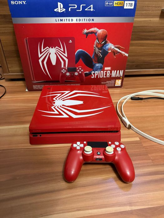 Rzadkość Limitowana Konsola PlayStation 4 Slim Spiderman edition 9.03
