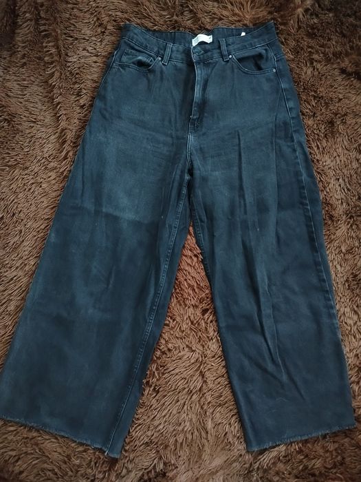 Чорні джинси кюлоти, розмір 40