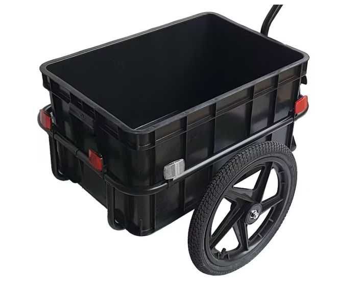 Przyczepka Rowerowa - czarna lekka, transport do 50 kg