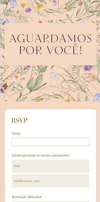 Site de Casamento Personalizado com RSVP Online