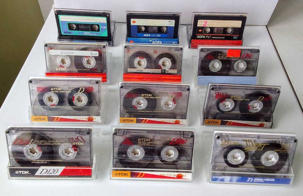 АудіокасетиFerumCromeAGFA BASF TDK SONY MAXELL FUJI JVC DENON Konika Goldstar Samsung Master YOKO SKC RAKS SNC RONEeS