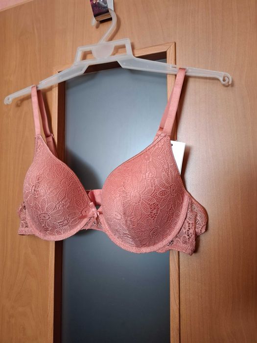 Biustonosz kolor karmelowy nowy linaise koronka rozmiar 90B
