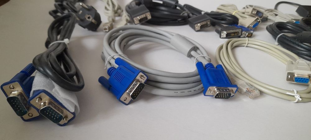 Кабель VGA, DVI, HDMI, RG 45, сетевой для компьютера.