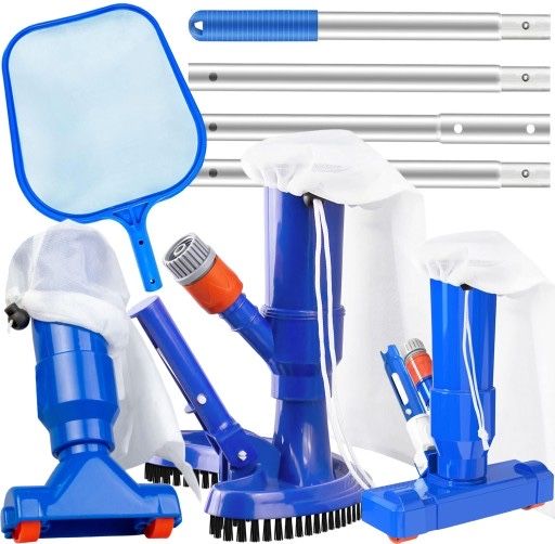 Zestaw do Czyszczenia Basenu Odkurzacz Dna Szczotka Siatka 6w1 Bestway