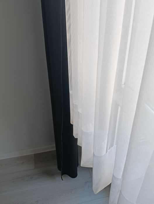 Zaslony dwie sztuki czarne welur