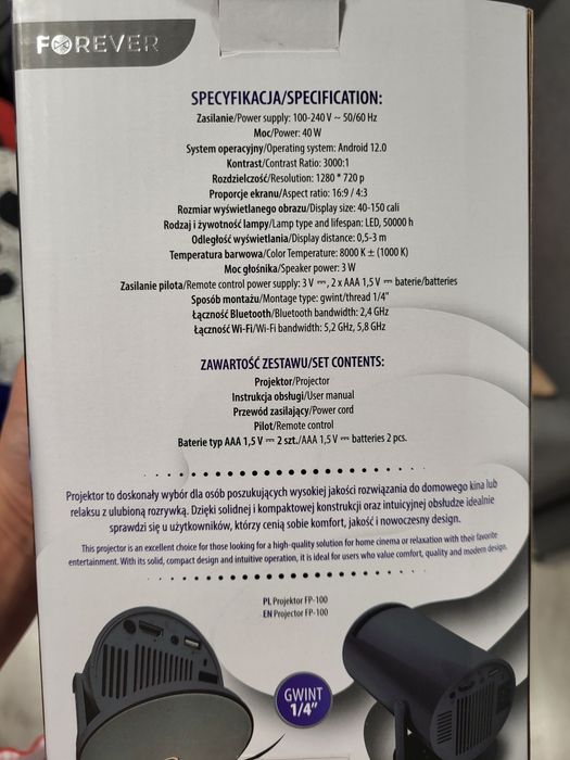 Sprzedam nowy projektor