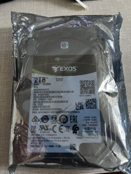 SEAGATE EXOS 7E2000 2TB 7.2K 128MB SAS-3 2.5'' S