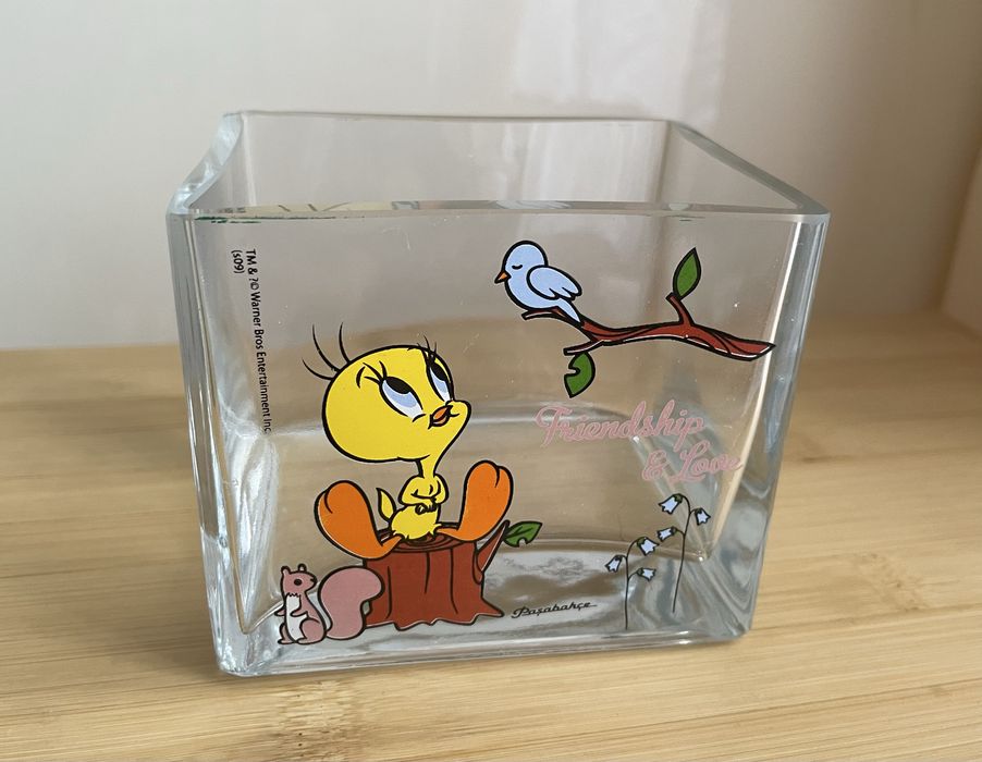 Szklany pojemnik Tweety