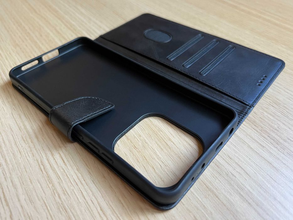 Redmi Note 14 4G чохол-книжка Wave Fold Black чорний еко шкіра чехол