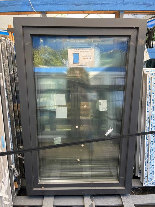 Nowe okno 100x155  antracyt zew. 3 szyby- gotowe do montażu!