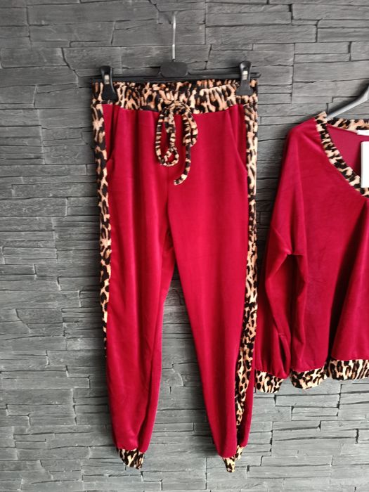 Dres welurowy panterka