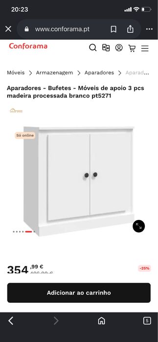 Aparador branco estilo rustico novo