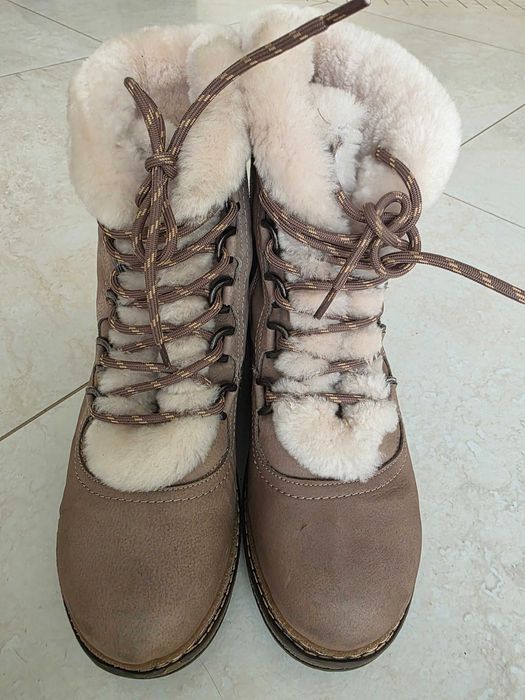 Venezia ocieplane beżowe botki zimowe rozmiar 39