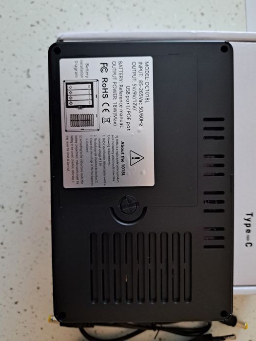 Dc1018L Mini UPS міні ДБЖ 5v 9v 12v usb type c poe 18650
