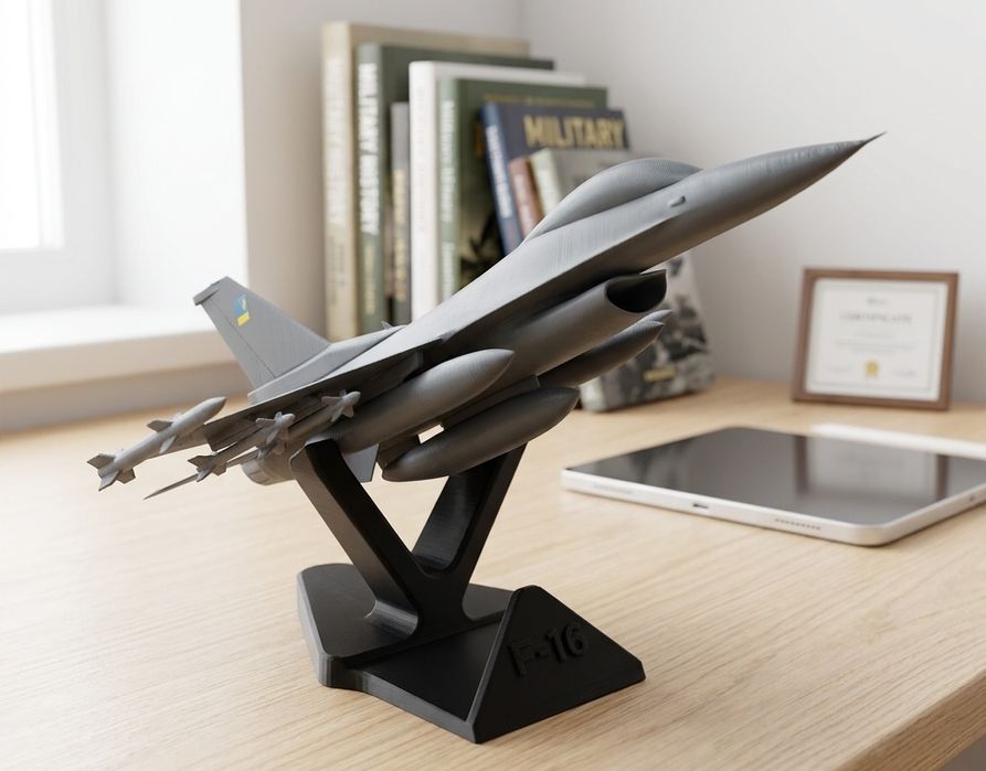 Деталізована модель літака F-16 Fighting Falcon | 3D друк | Подарунок | Авіація