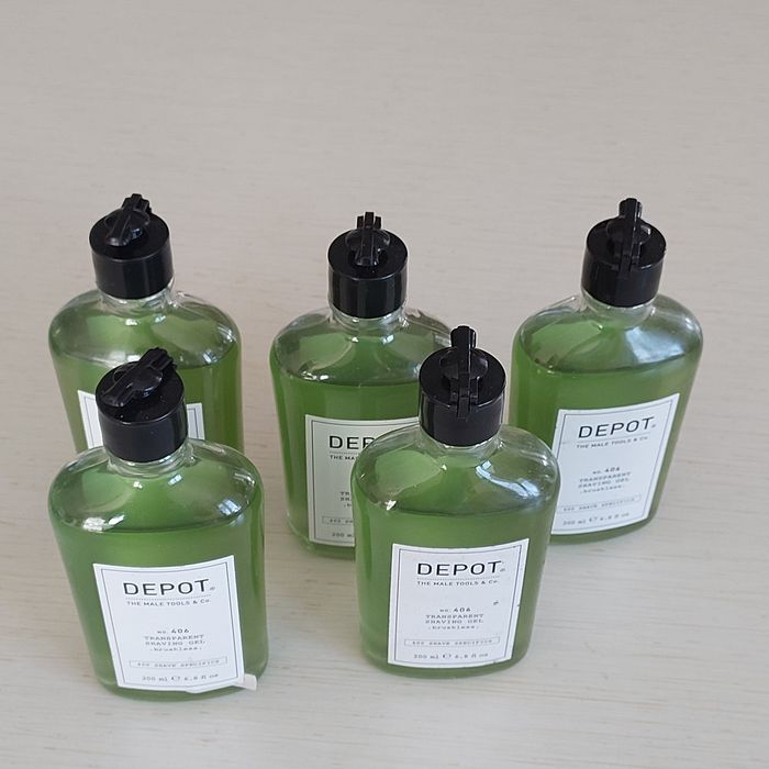 3 x NO. 406 DUŻY TRANSPARENTNY ŻEL DO GOLENIA // DEPOT 200ml 3 sztuki