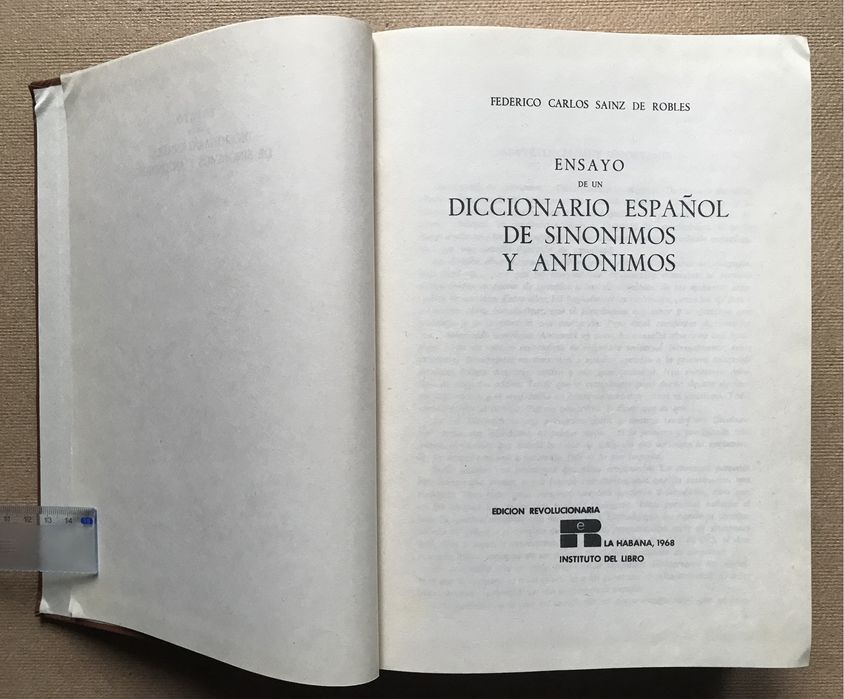 Испанский словарь синонимов и антонимов. 1968 г.