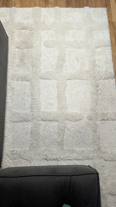 Dywan Westwing puszysty biały kremowy 290x200cm