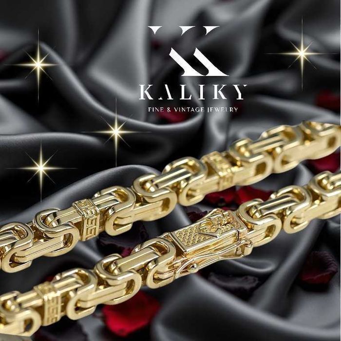 Złoty łańcuszek 14k Królewski Bizantyjski Excellent cc097y Poznań 6,5m