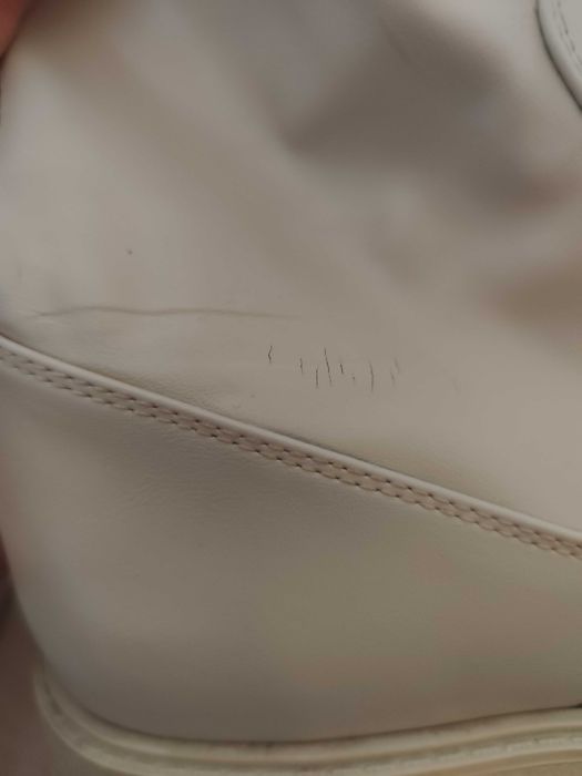 Beżowe buty trapery wysokie skórzane 39/40 botki