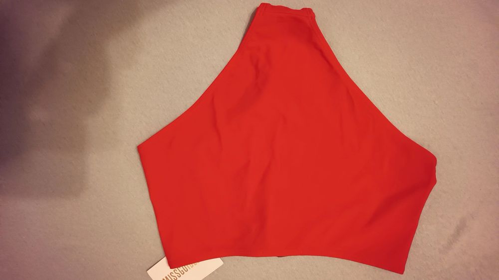 Missguided dół bikini czerwony nowy okazja 36
