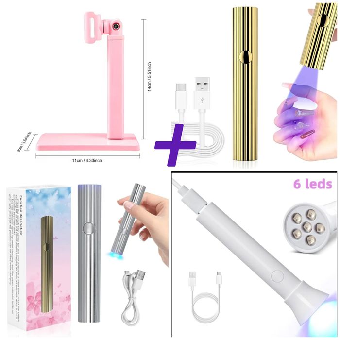 УФ фонарик на прищепке для маникюра