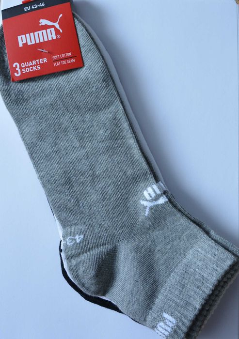 Skarpetki Stopki Czarne Białe Szare PUMA 3-PACK 947108 09 Rozmiar 43-46 SKLEP POZNAŃ
