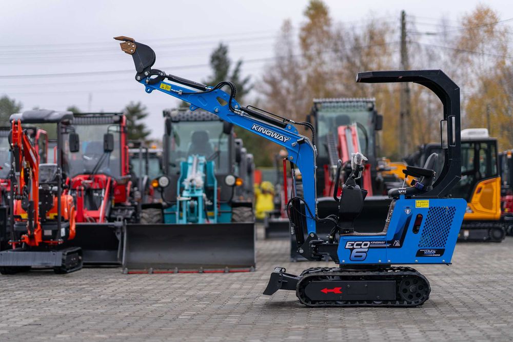 Minikoparka KINGWAY ECO 6 RS- Skrętne Ramie Model na 2026r NOWA