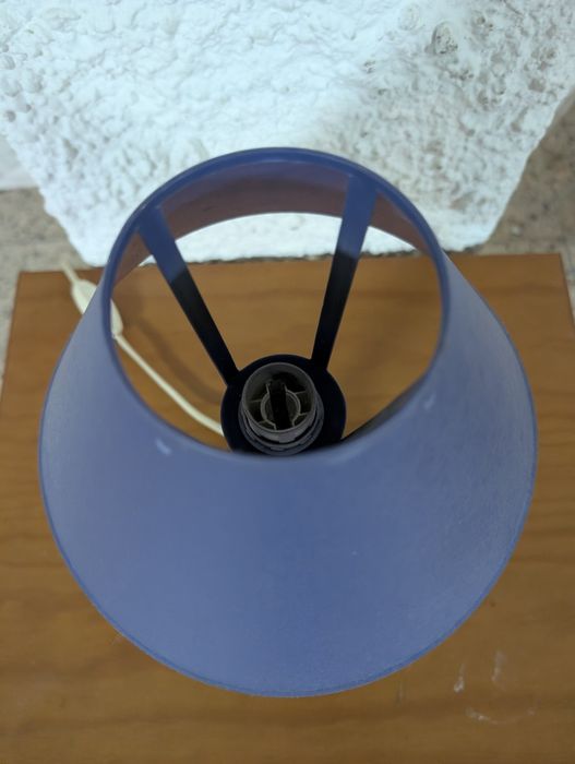 Candeeiro de mesa de cabeceira azul