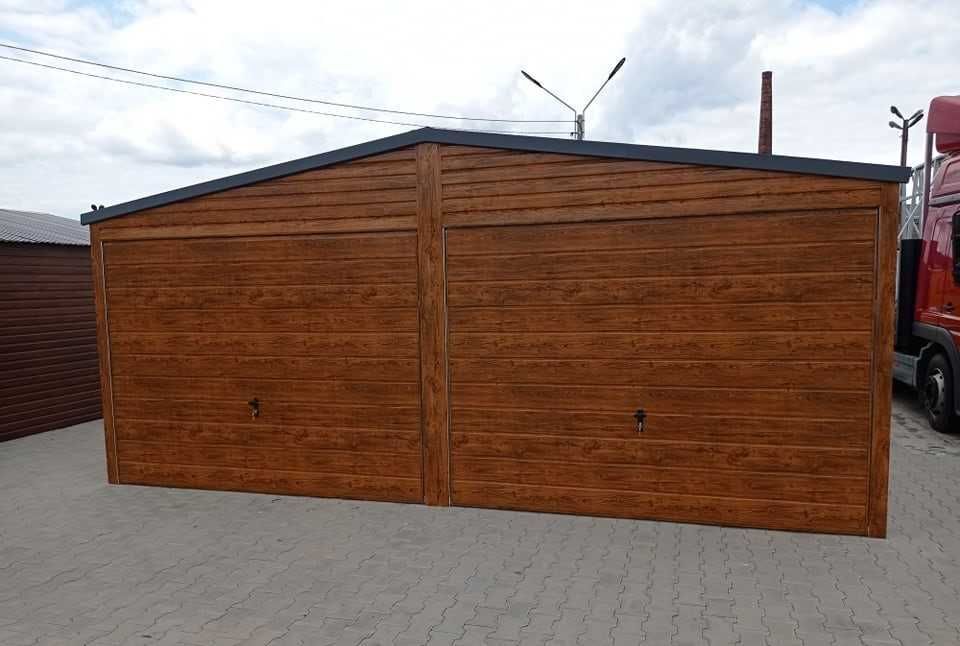 Garaż 6x6 drewnopodobny PREMIUM inne wymiary
